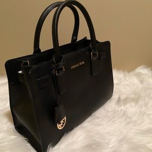 Michael Kors Leather black satchel black saffiano
